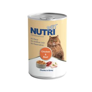 کنسرو مخصوص گربه نوتری پت با طعم مرغ و گوشت 425 گرمی